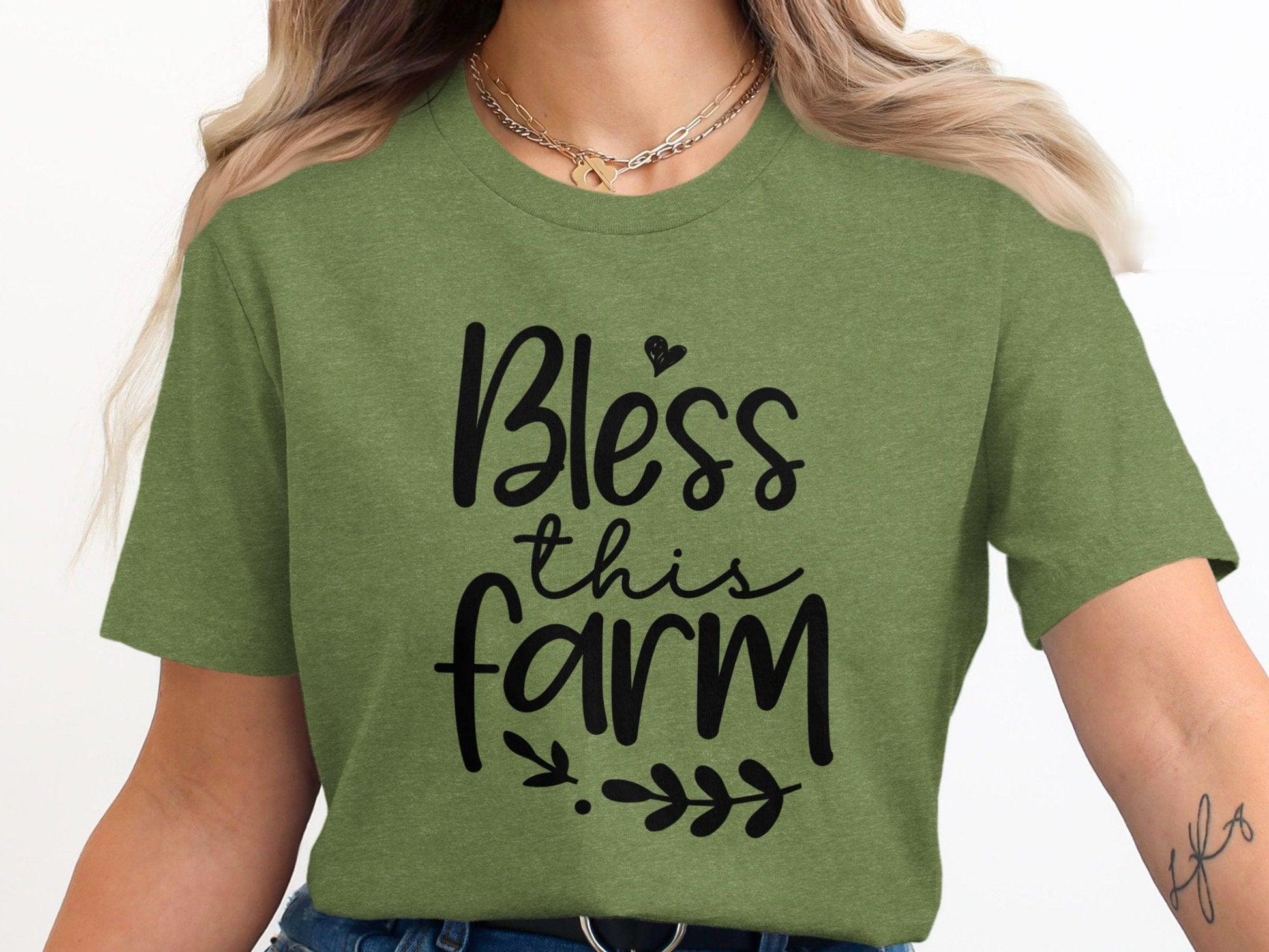 Ladies Shirt Bless this Farm Shirt