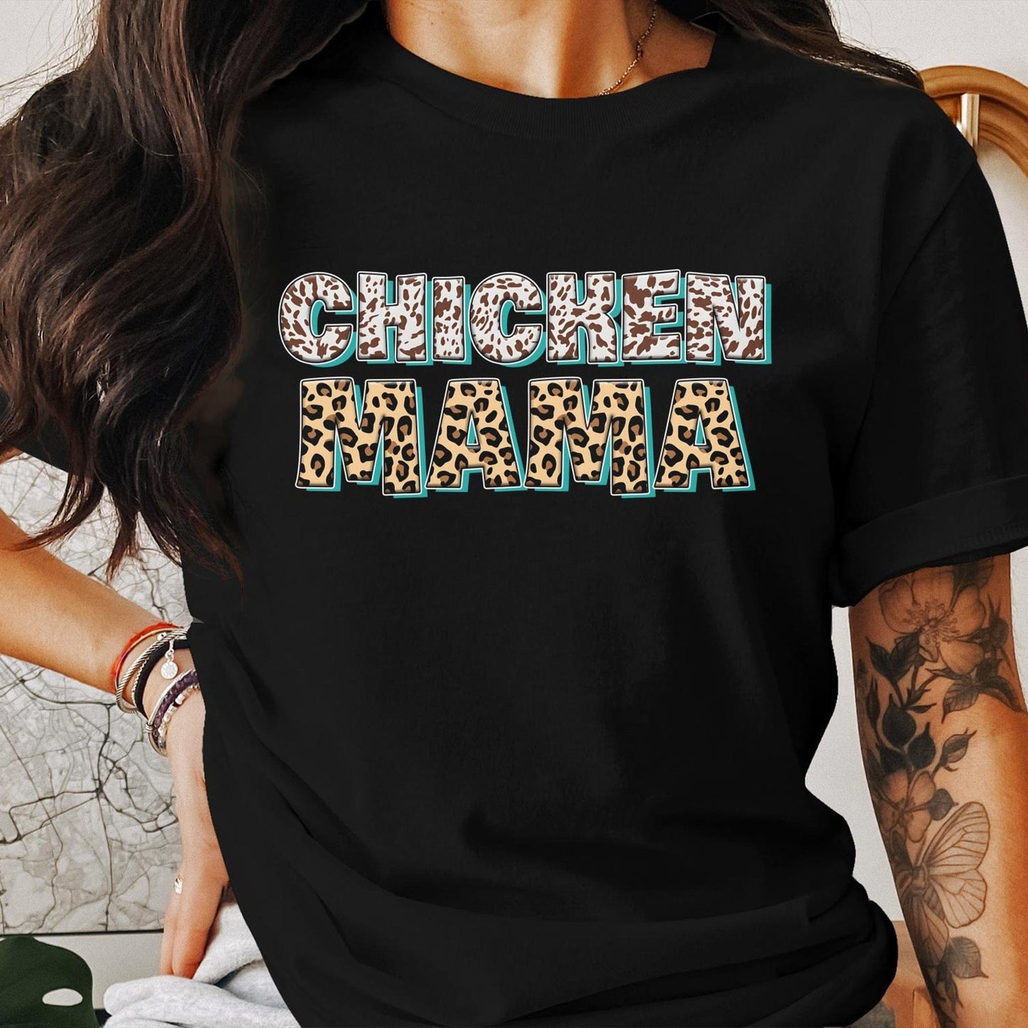 Ladies Shirt Chicken Mama Fun Shirt