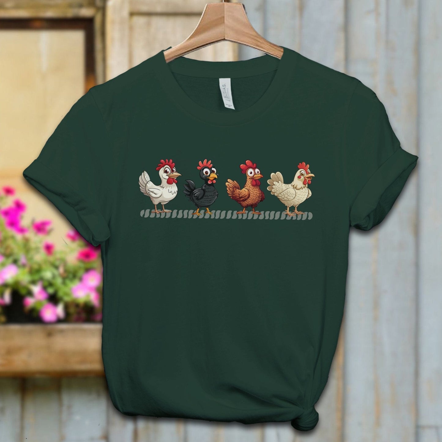 Ladies Shirt Forest / XS / Adult T-shirt Funny Chicken Shirt