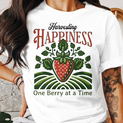 Ladies Shirt Harvesting Happiness Shirt