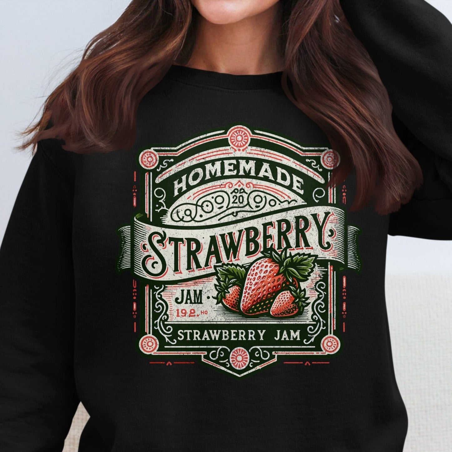 Ladies Shirt Homemade Strawberry Jam vintage Shirt