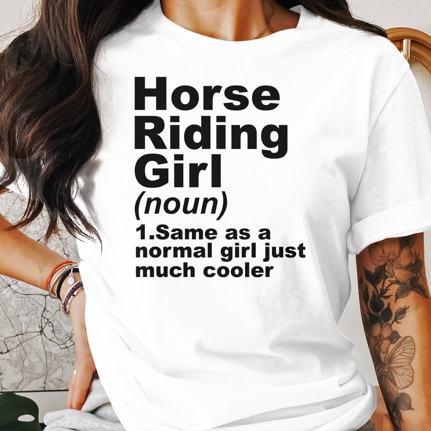 Ladies Shirt Horse Riding Girl Definition Shirt