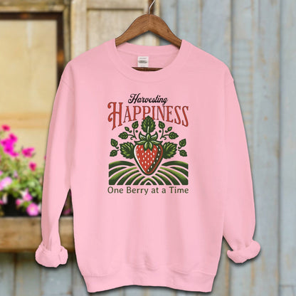 Ladies Shirt Light Pink / S / Adult Sweatshirt Harvesting Happiness Shirt