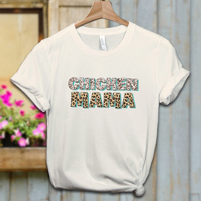 Ladies Shirt Natural / XS / Adult T-shirt Chicken Mama Fun Shirt