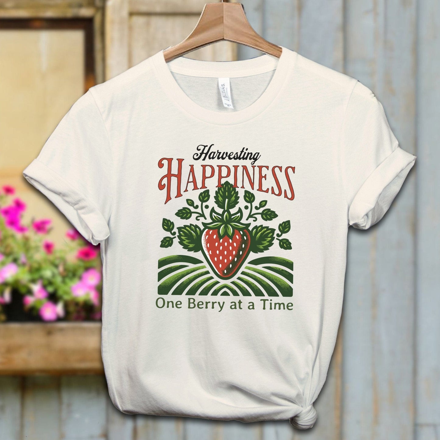 Ladies Shirt Natural / XS / Adult T-shirt Harvesting Happiness Shirt