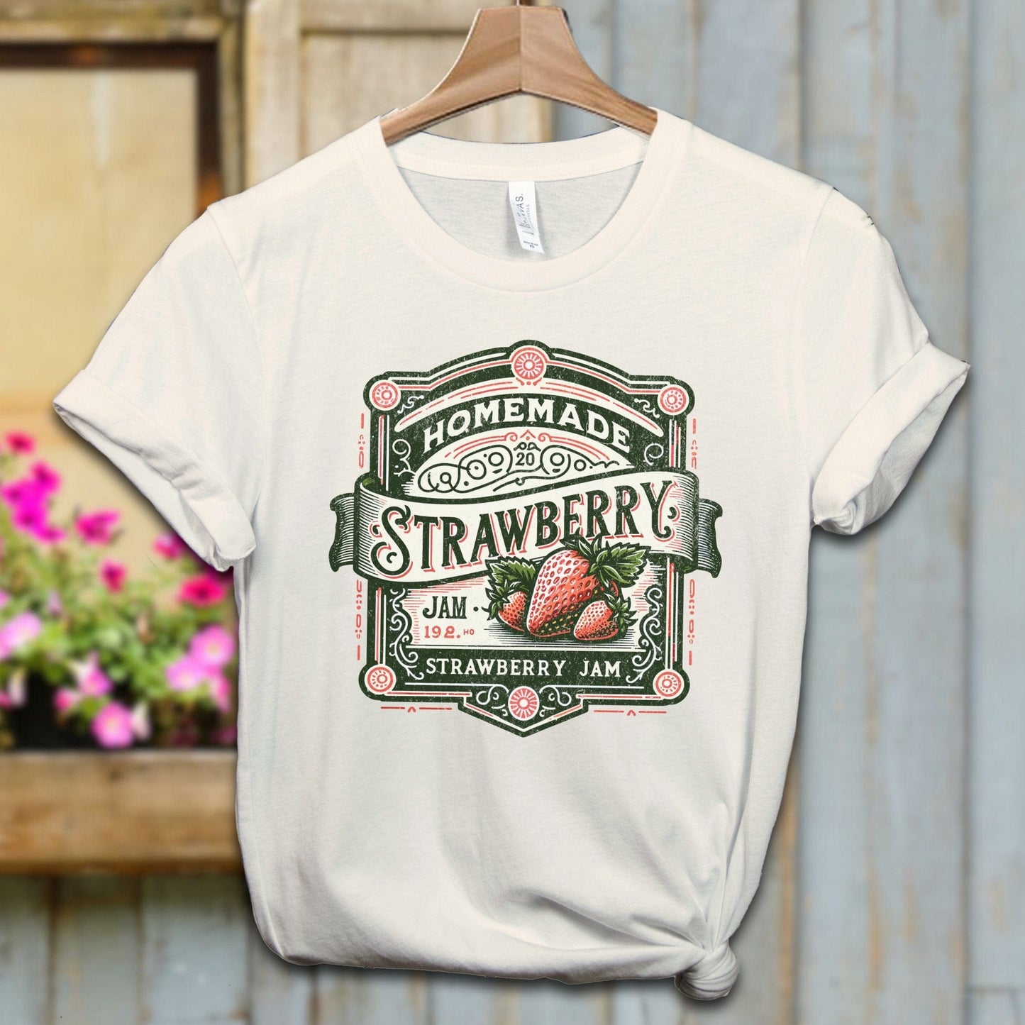 Ladies Shirt Natural / XS / Adult T-shirt Homemade Strawberry Jam vintage Shirt