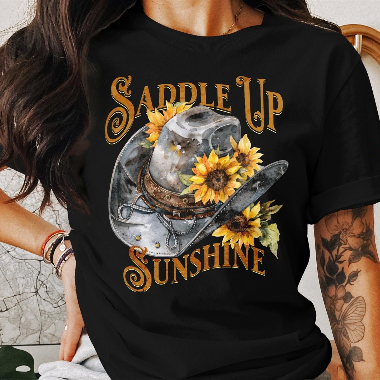 Ladies Shirt Saddle Up Sunshine Shirt