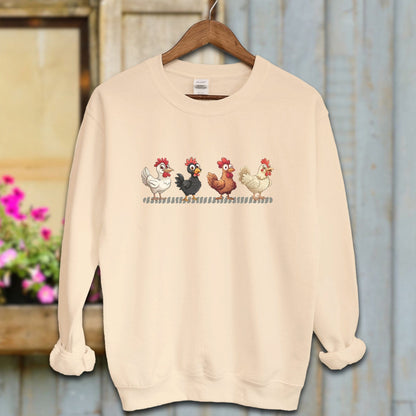 Ladies Shirt Sand / S / Adult Sweatshirt Funny Chicken Shirt