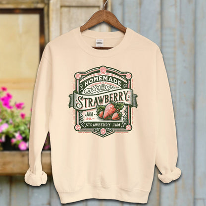 Ladies Shirt Sand / S / Adult Sweatshirt Homemade Strawberry Jam vintage Shirt