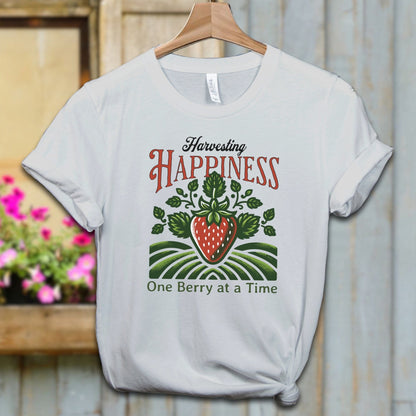 Ladies Shirt Silver / XS / Adult T-shirt Harvesting Happiness Shirt