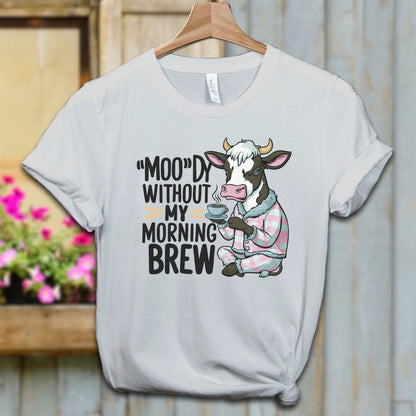 Ladies Shirt Silver / XS / Adult T-shirt Moody Without My Morning Brew Shirt