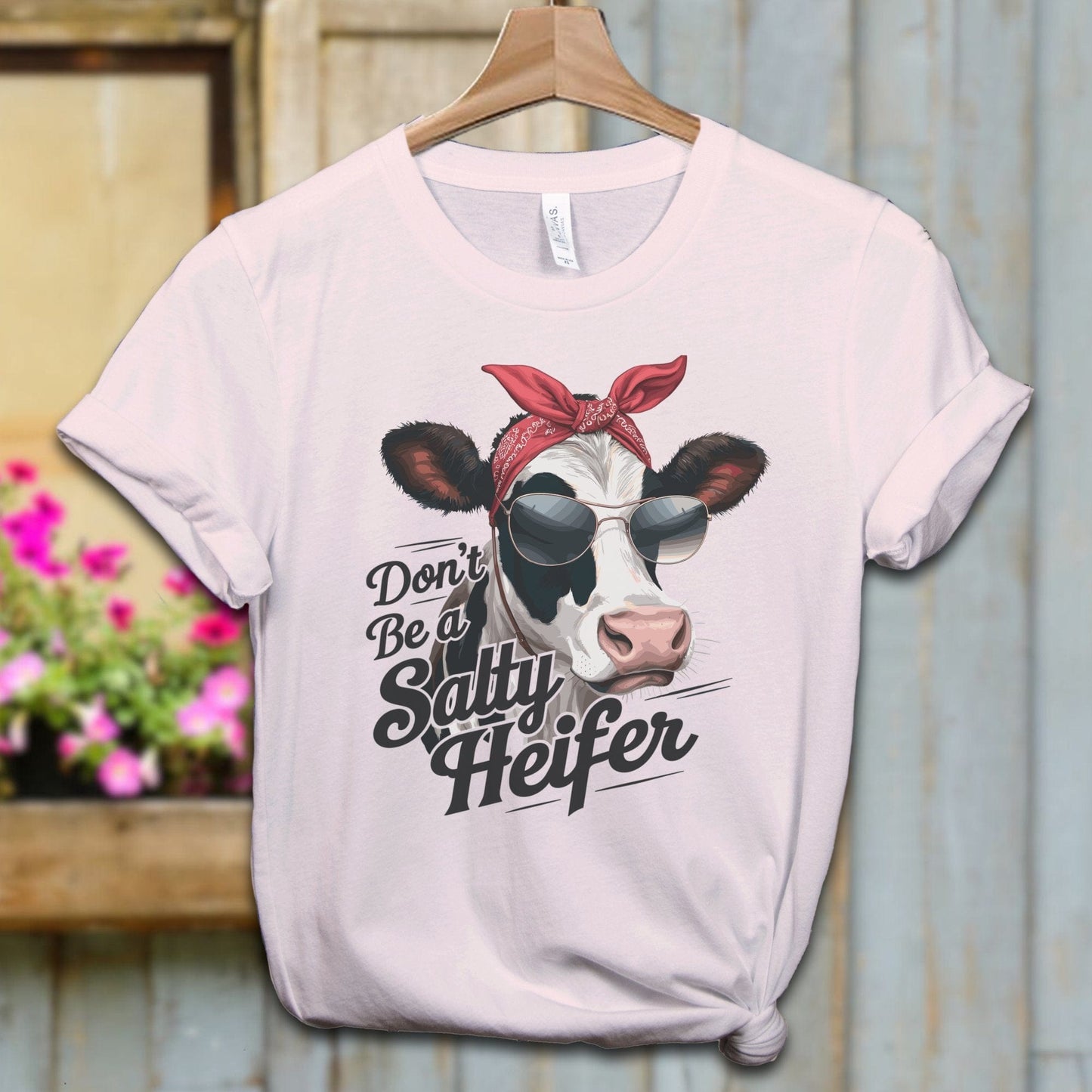 Ladies Shirt Soft Pink / XS / Adult T-shirt Don't Be a Salty Heifer Shirt