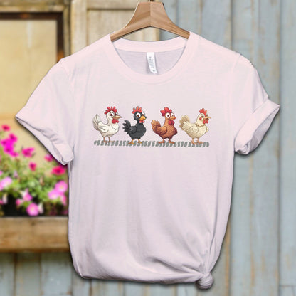 Ladies Shirt Soft Pink / XS / Adult T-shirt Funny Chicken Shirt