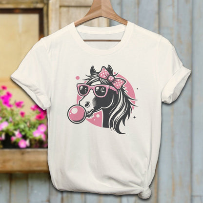 Ladies Shirt T-Shirts / Natural / XS Bubble Gum Horse Shirt