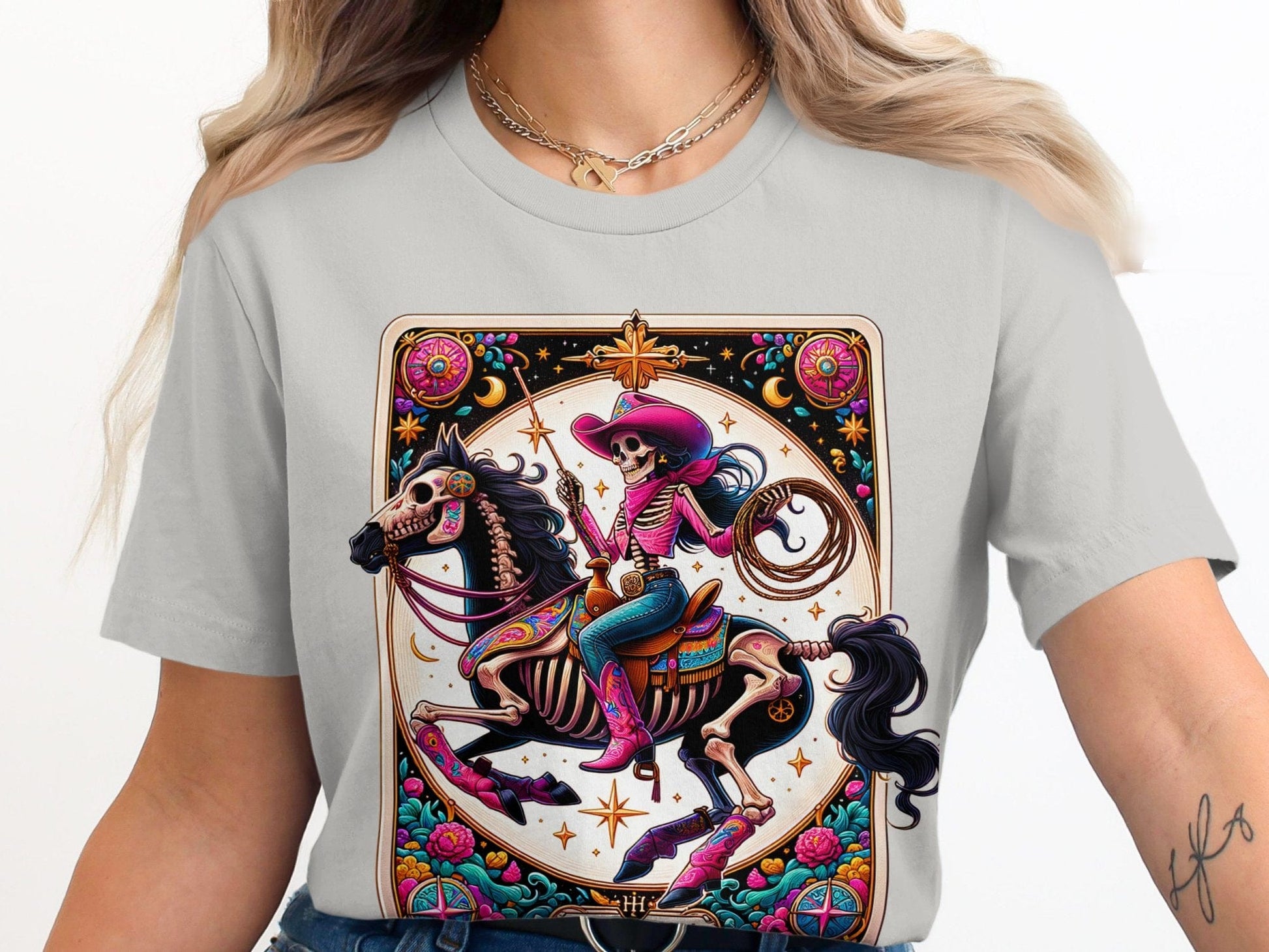 Ladies Shirt Tarot Card Cowgirl Shirt