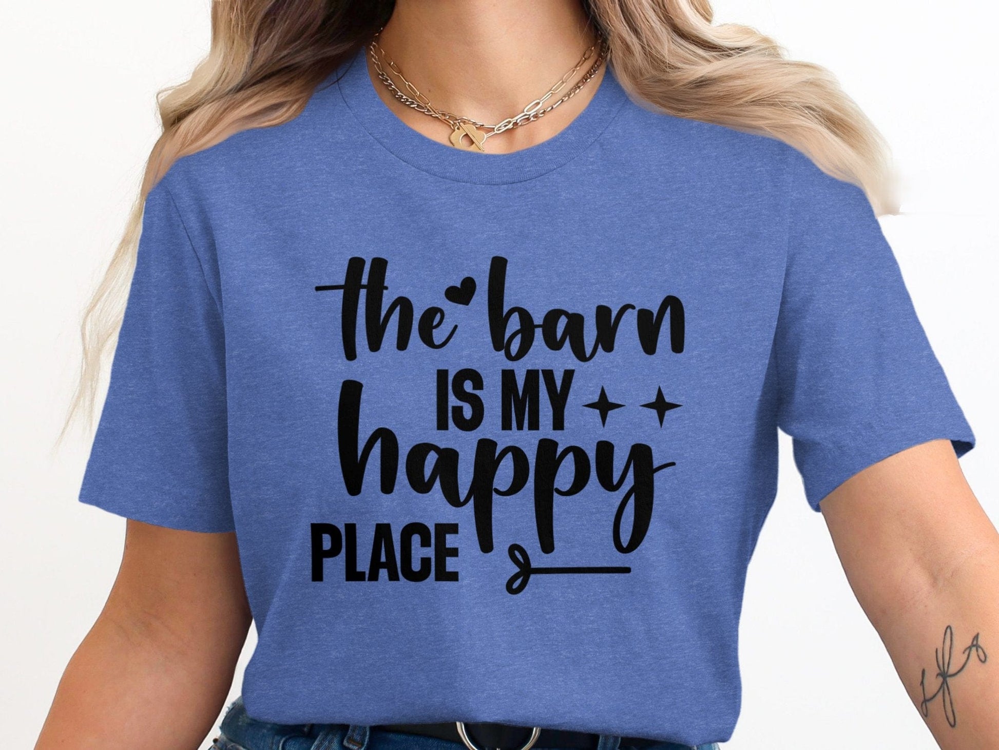 Ladies Shirt The Barn Is My Happy Place Shirt