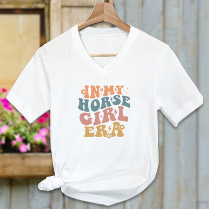 Ladies Shirt V-neck / White / S In My Horse Girl Era Shirt