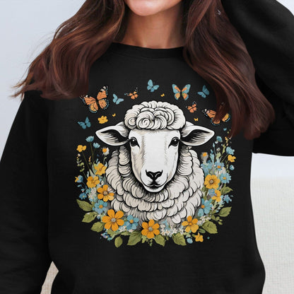 Ladies Shirt Whimsical Sheep Shirt