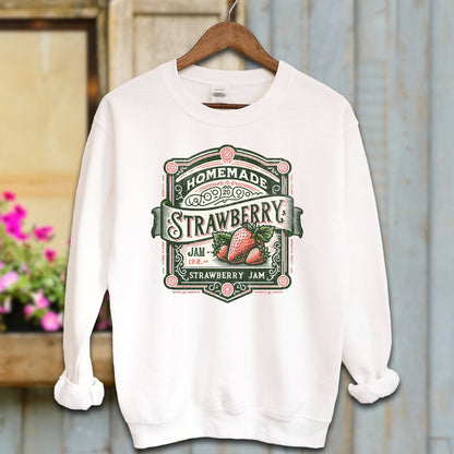 Ladies Shirt White / S / Adult Sweatshirt Homemade Strawberry Jam vintage Shirt