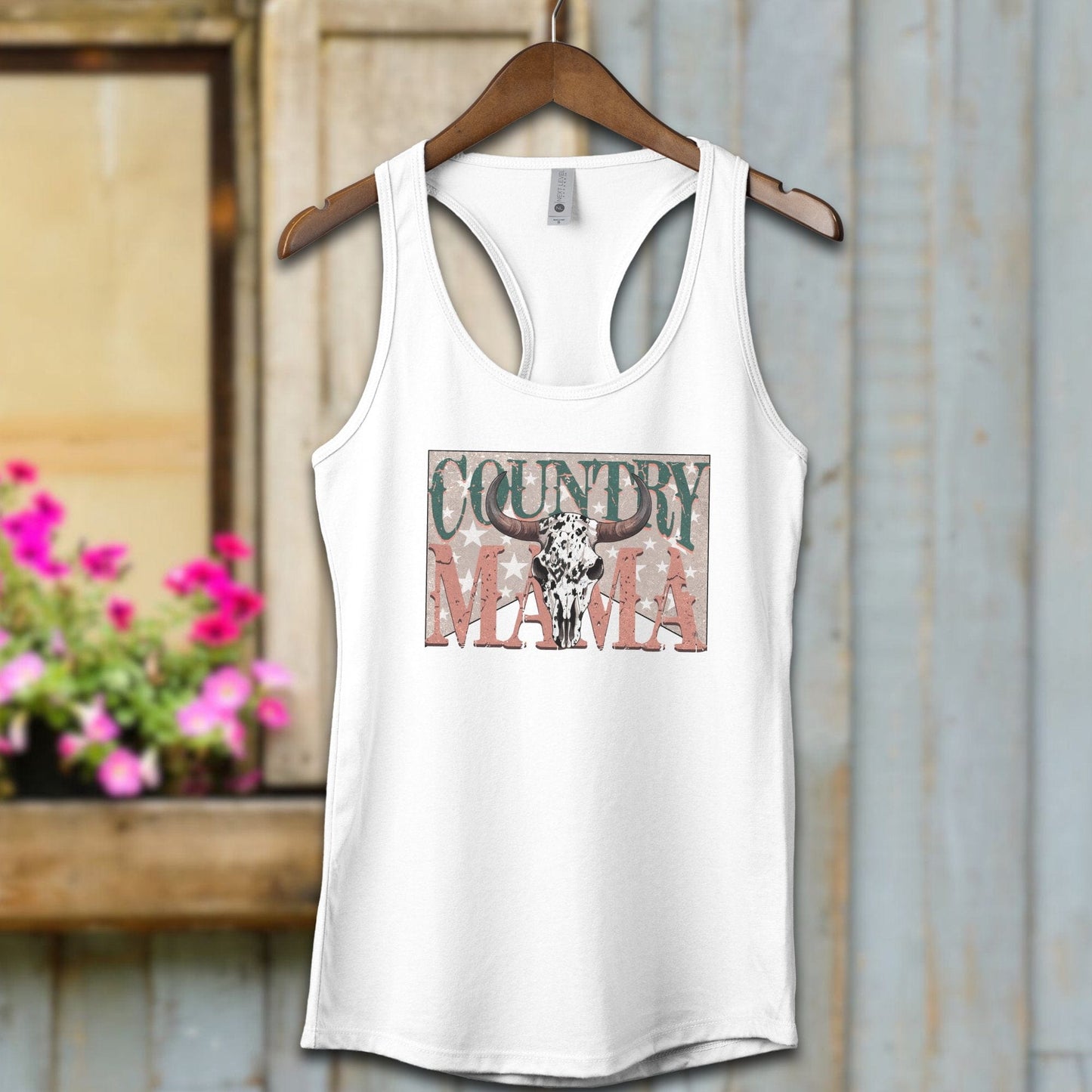 Ladies Shirt White / XS / Adult Racerback Country Mama Shirt