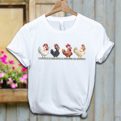 Ladies Shirt White / XS / Adult T-shirt Funny Chicken Shirt