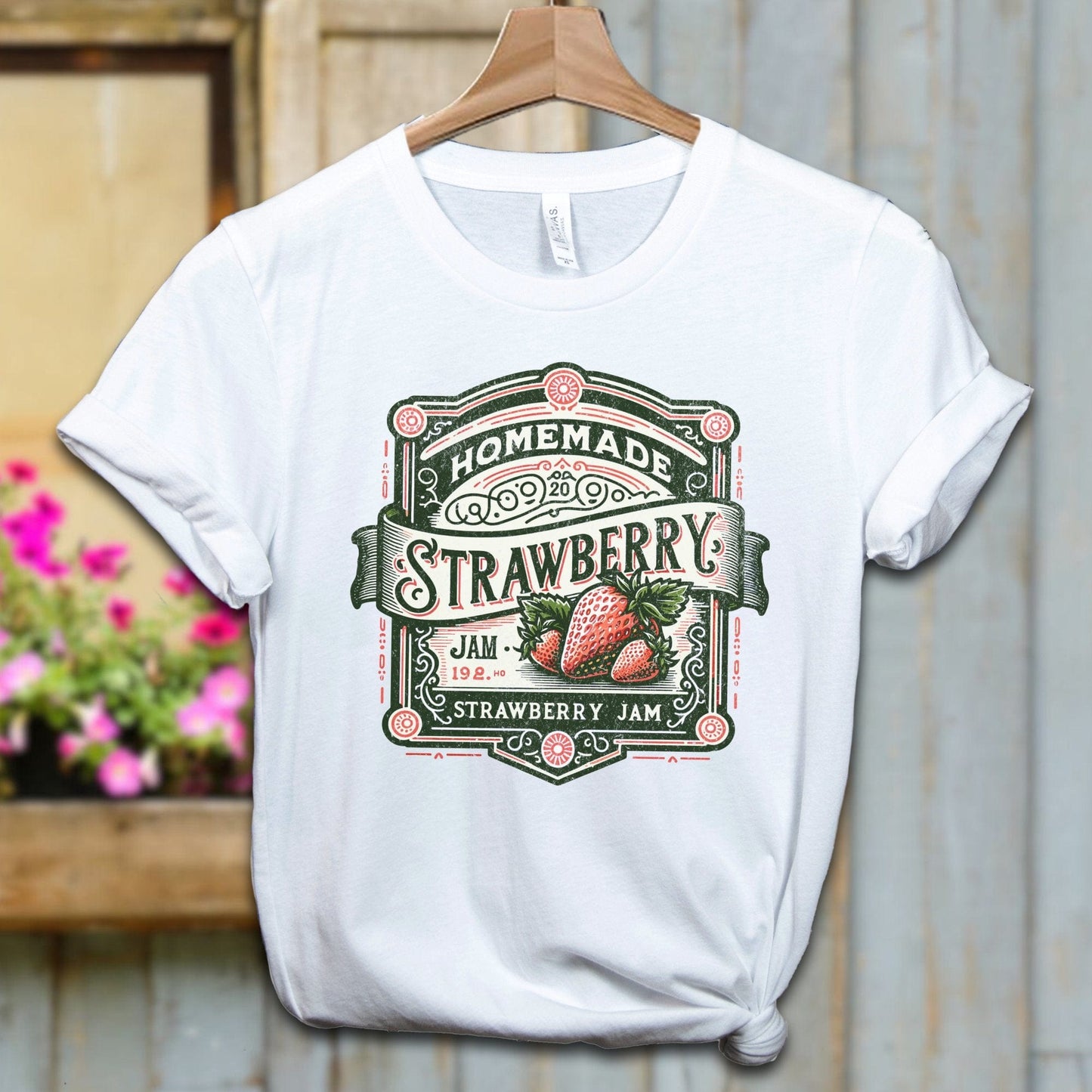 Ladies Shirt White / XS / Adult T-shirt Homemade Strawberry Jam vintage Shirt