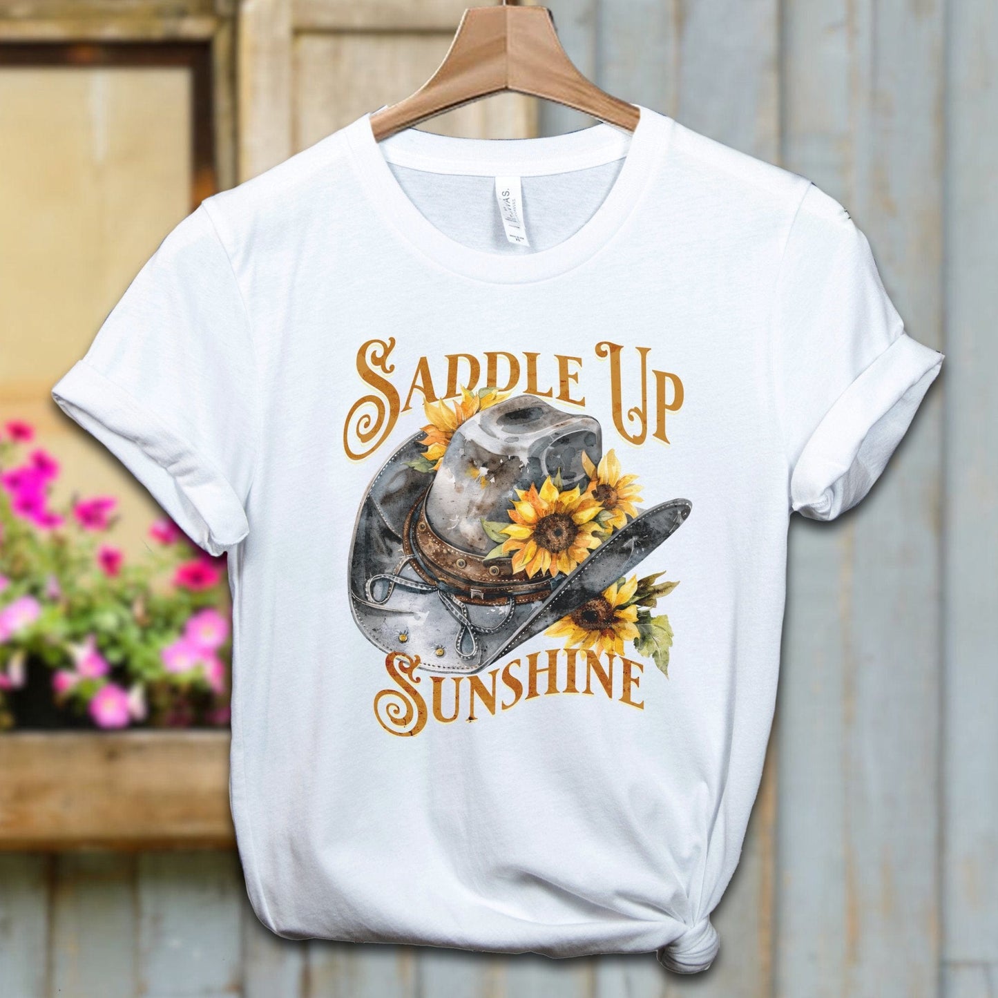 Ladies Shirt White / XS / Adult T-shirt Saddle Up Sunshine Shirt