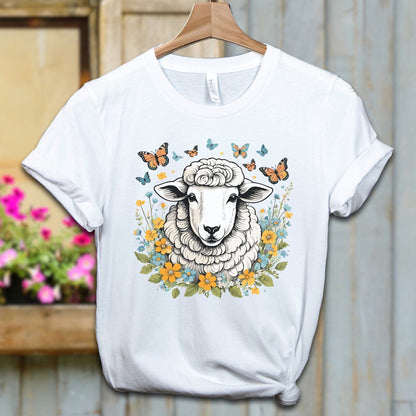 Ladies Shirt White / XS / Adult T-shirt Whimsical Sheep Shirt