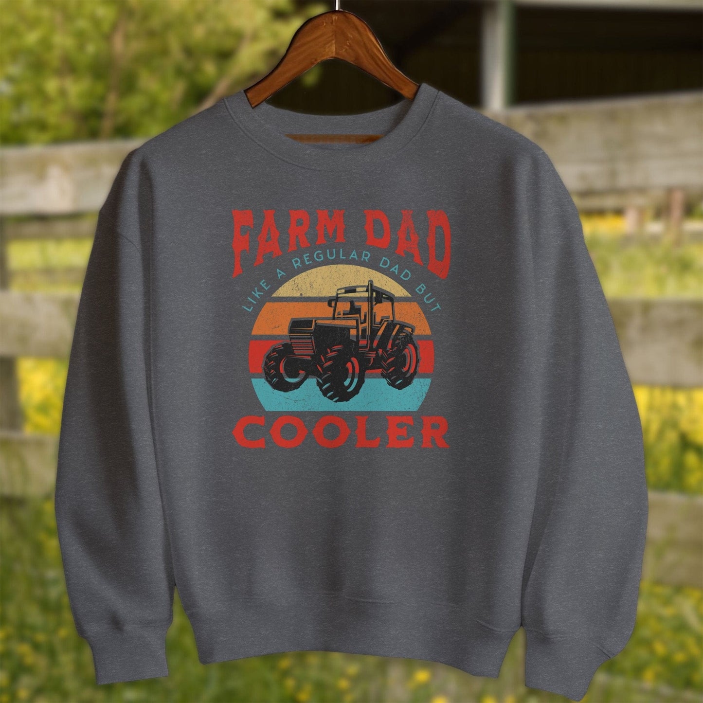 Mens Shirts Adult Sweatshirt / Dark Heather / S Farm Dad Shirt