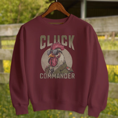 Mens Shirts Adult Sweatshirt / Maroon / S Cluck Commander Shirt