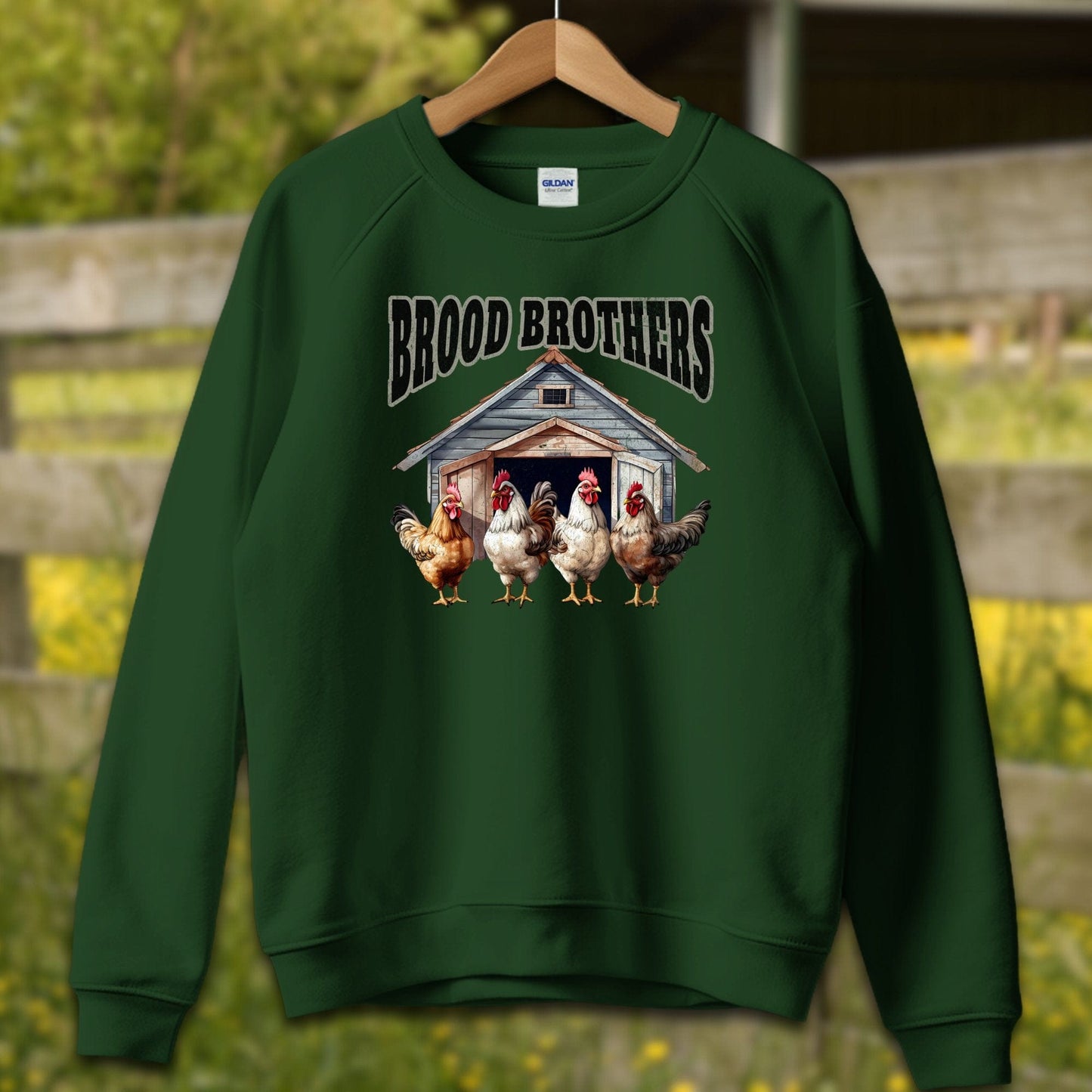 Mens Shirts Adult Sweatshirt / S / Forest Green Brood Brothers Shirt