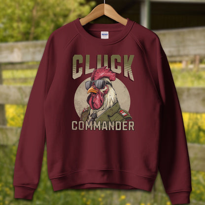 Mens Shirts Adult Sweatshirt / S / Maroon Cluck Commander Shirt