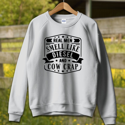 Mens Shirts Adult Sweatshirt / S / Sport Grey Real Men Smell Like Diesel Shirt