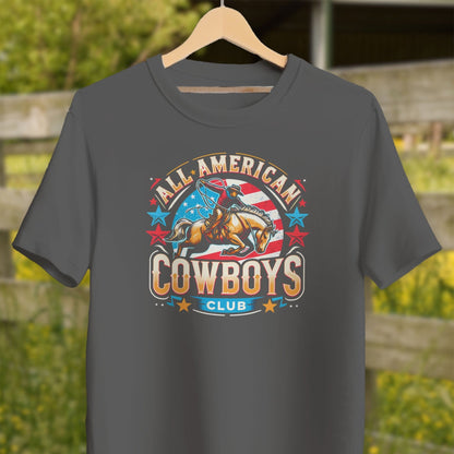 Mens Shirts Adult T-Shirt / Asphalt / XS All American Cowboys Club Shirt