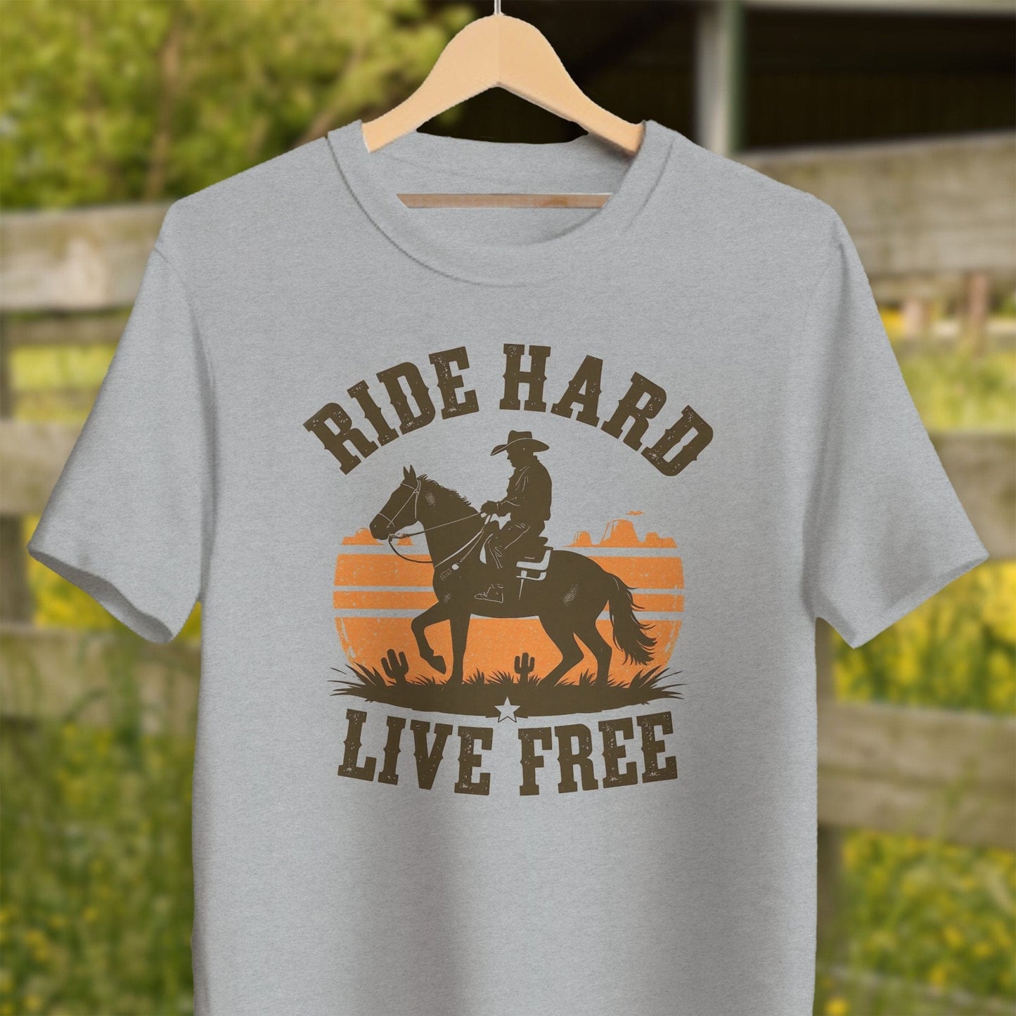 Mens Shirts Adult T-Shirt / Athletic Heather / XS Ride Hard Live Free Shirt