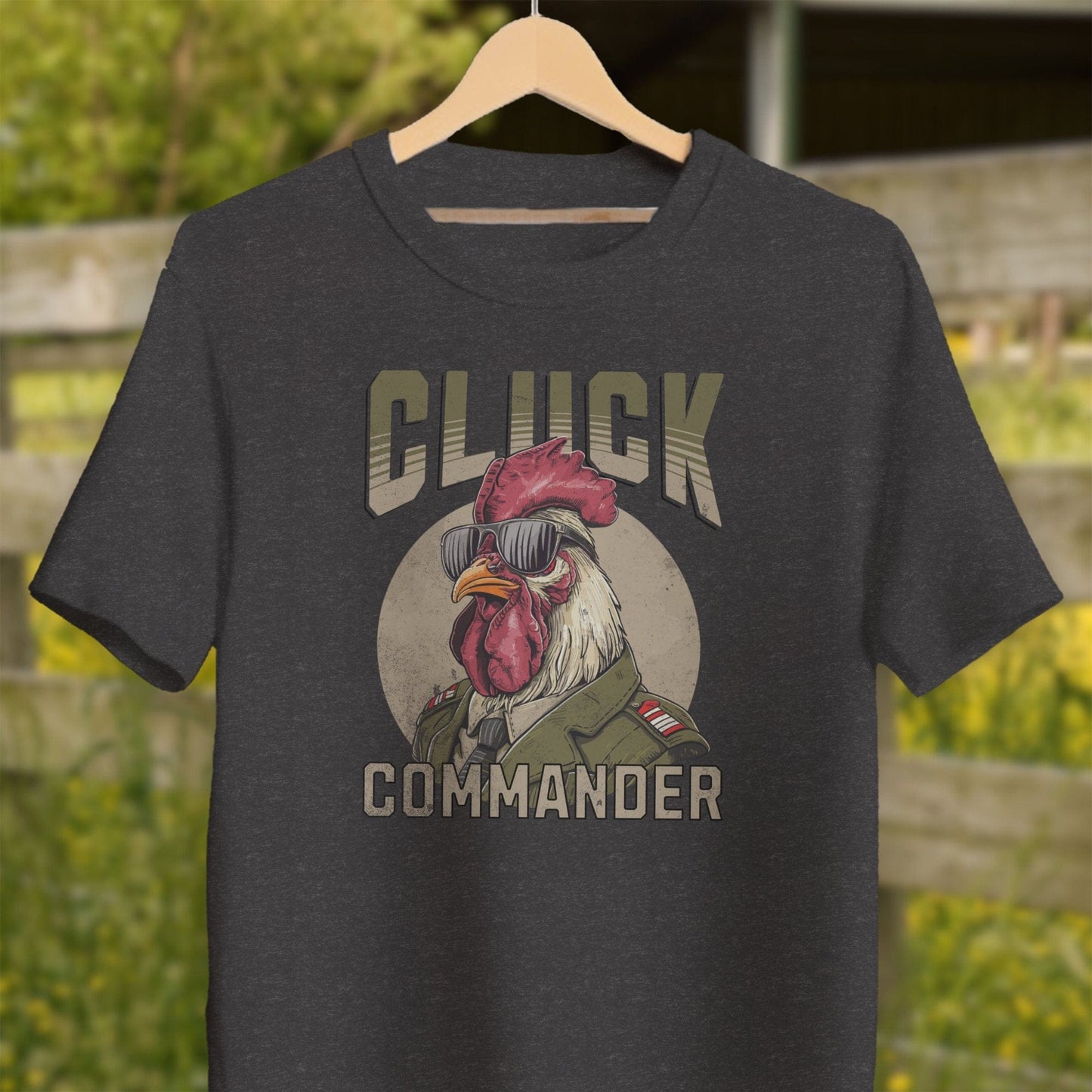 Mens Shirts Adult T-Shirt / Dark Grey Heather / XS Cluck Commander Shirt