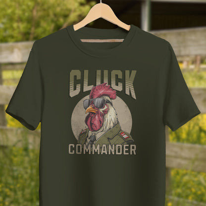 Mens Shirts Adult T-Shirt / Dark Olive / XS Cluck Commander Shirt