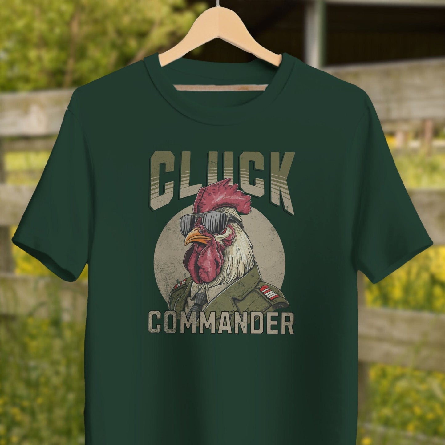 Mens Shirts Adult T-Shirt / Forest / XS Cluck Commander Shirt