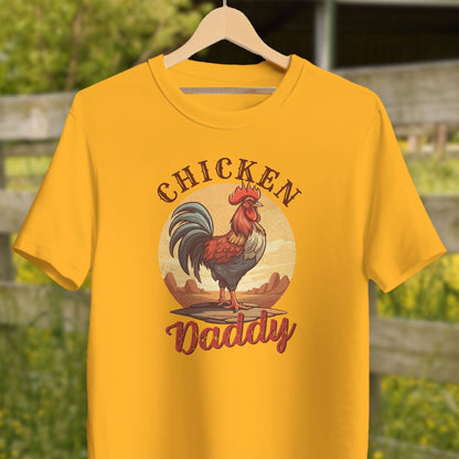 Mens Shirts Adult T-Shirt / Gold / XS Chicken Daddy Rooster Shirt