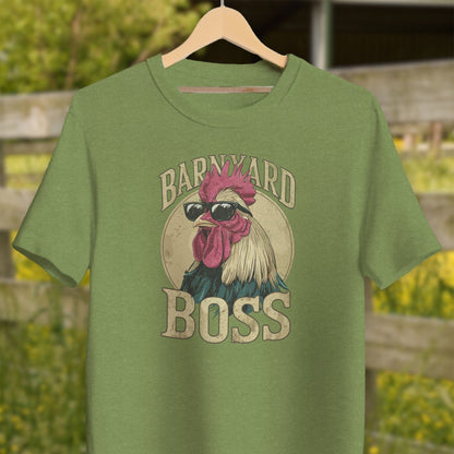 Mens Shirts Adult T-Shirt / Heather Green / XS Barnyard Boss Rooster Shirt