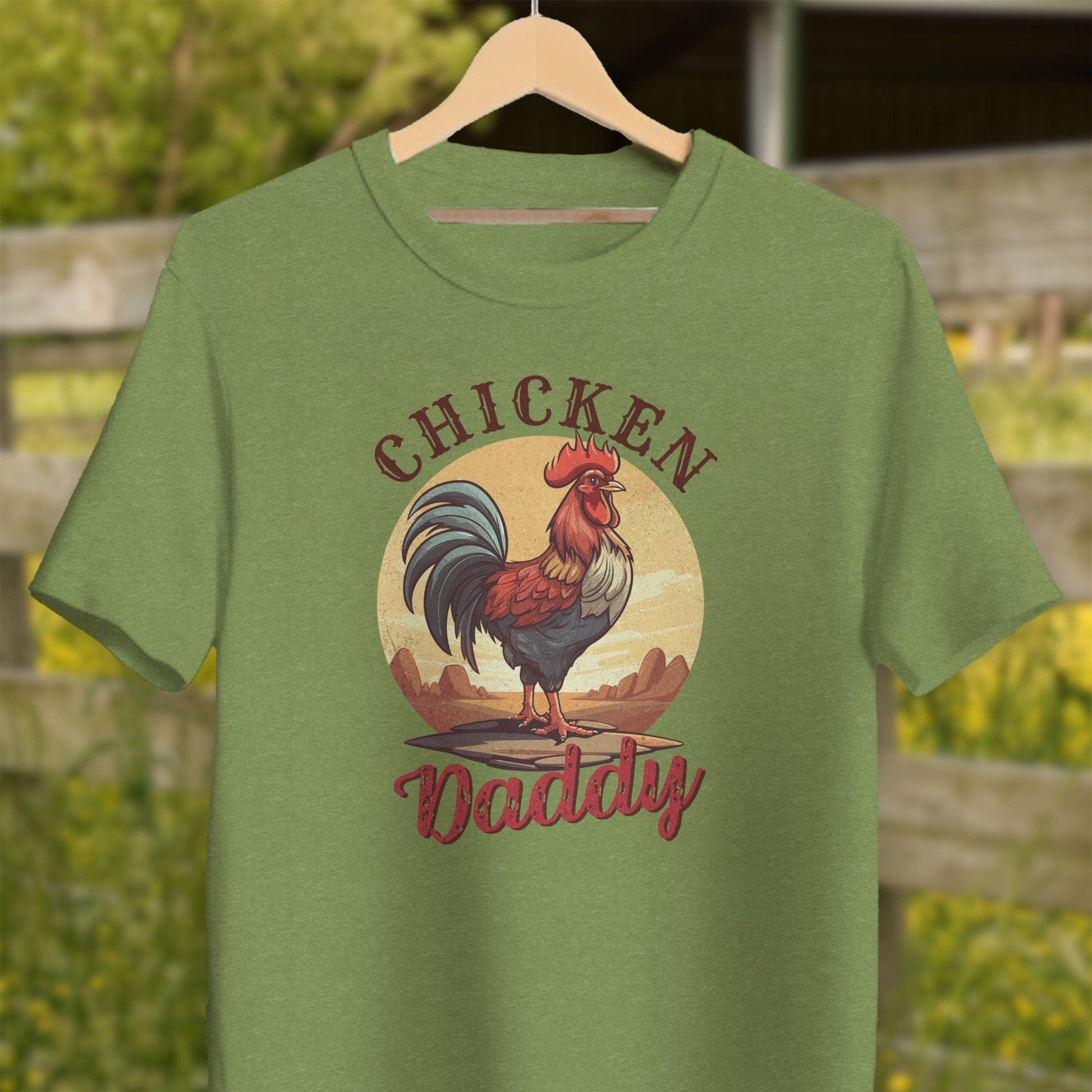 Mens Shirts Adult T-Shirt / Heather Green / XS Chicken Daddy Rooster Shirt