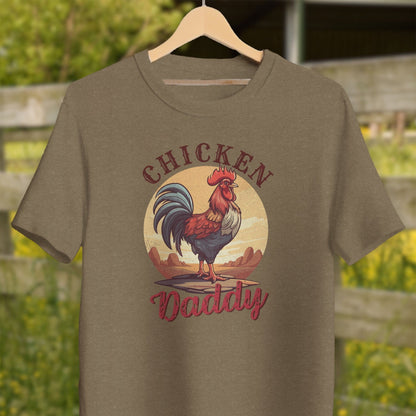 Mens Shirts Adult T-Shirt / Heather Olive / XS Chicken Daddy Rooster Shirt