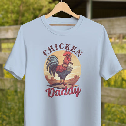 Mens Shirts Adult T-Shirt / Light Blue / XS Chicken Daddy Rooster Shirt