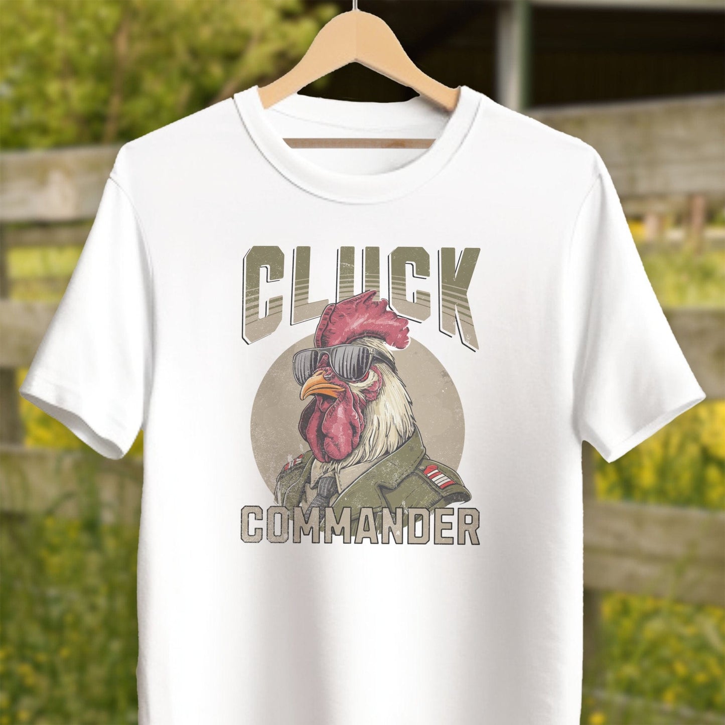 Mens Shirts Adult T-Shirt / White / XS Cluck Commander Shirt