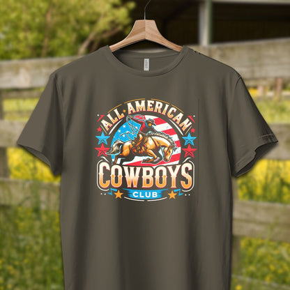 Mens Shirts Adult T-Shirt / XS / Army All American Cowboys Club Shirt