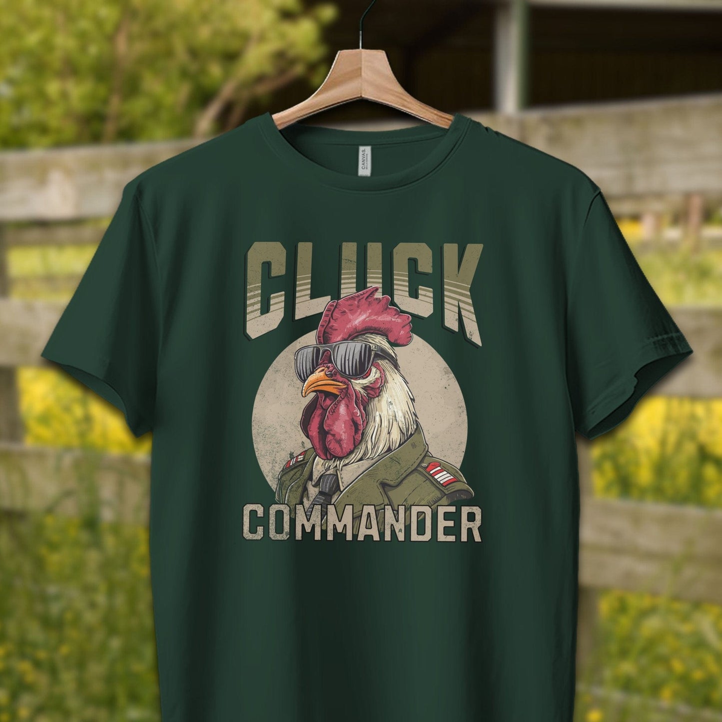 Mens Shirts Adult T-Shirt / XS / Forest Cluck Commander Shirt