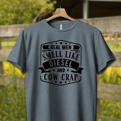 Mens Shirts Adult T-Shirt / XS / Heather Slate Real Men Smell Like Diesel Shirt