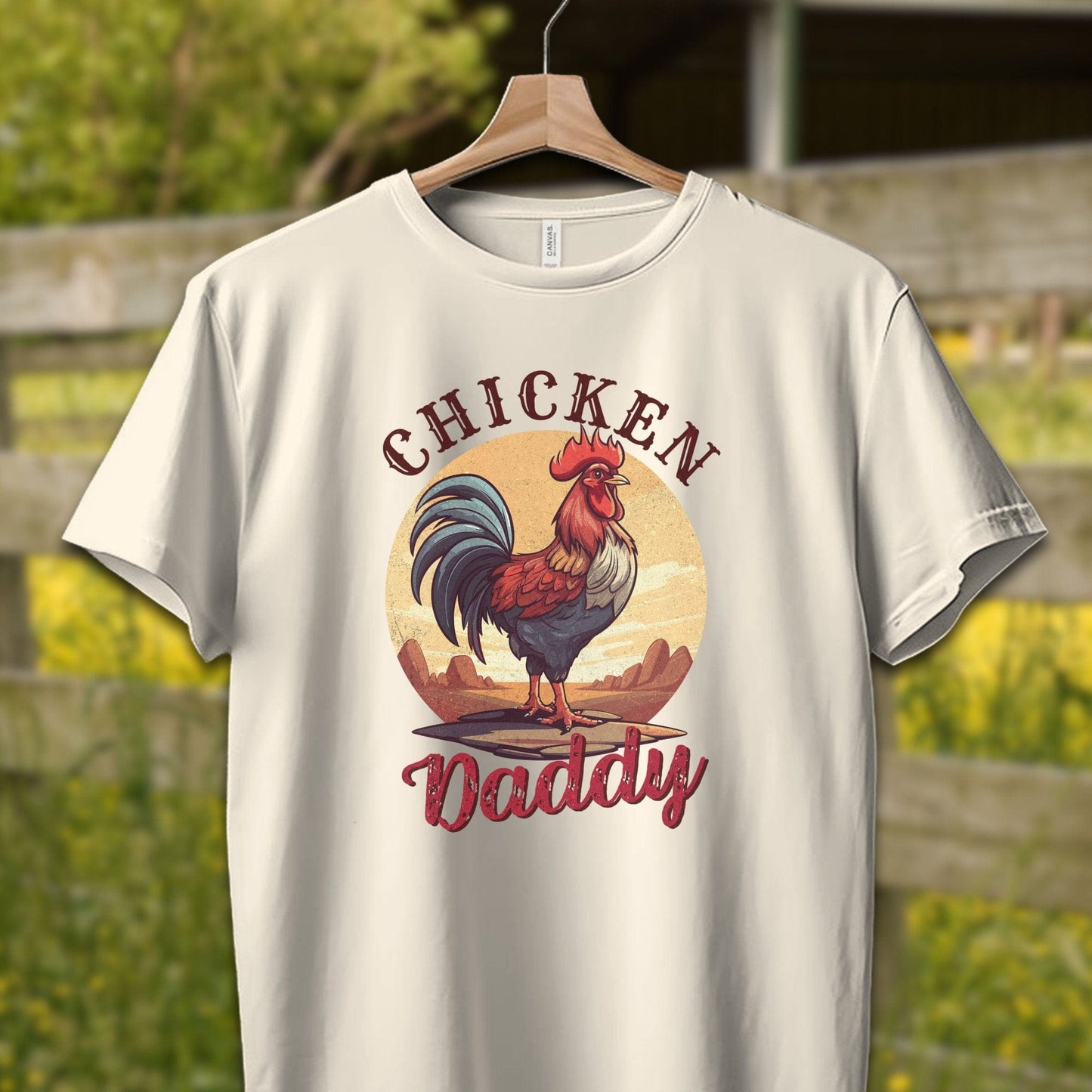 Mens Shirts Adult T-Shirt / XS / Natural Chicken Daddy Rooster Shirt