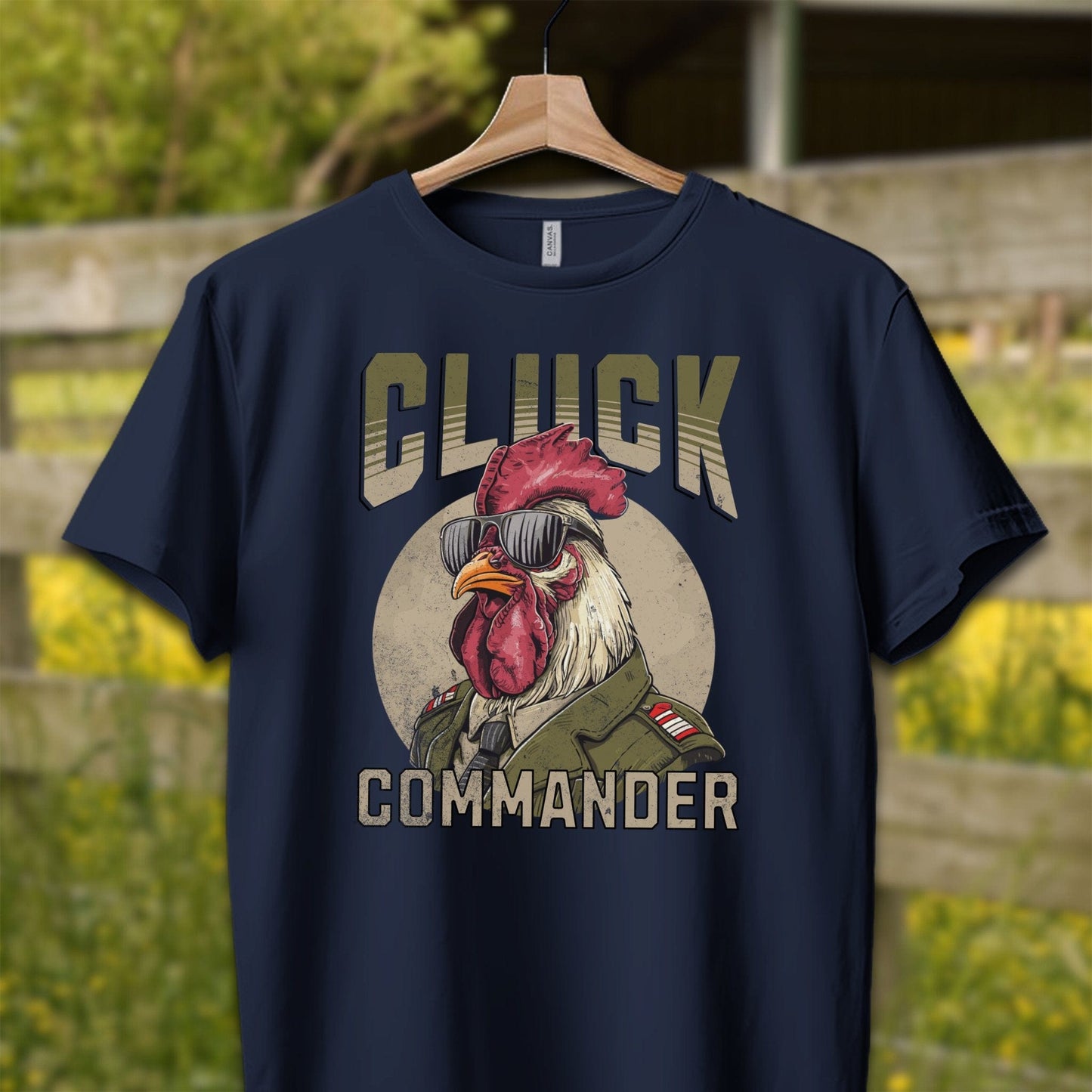 Mens Shirts Adult T-Shirt / XS / Navy Cluck Commander Shirt