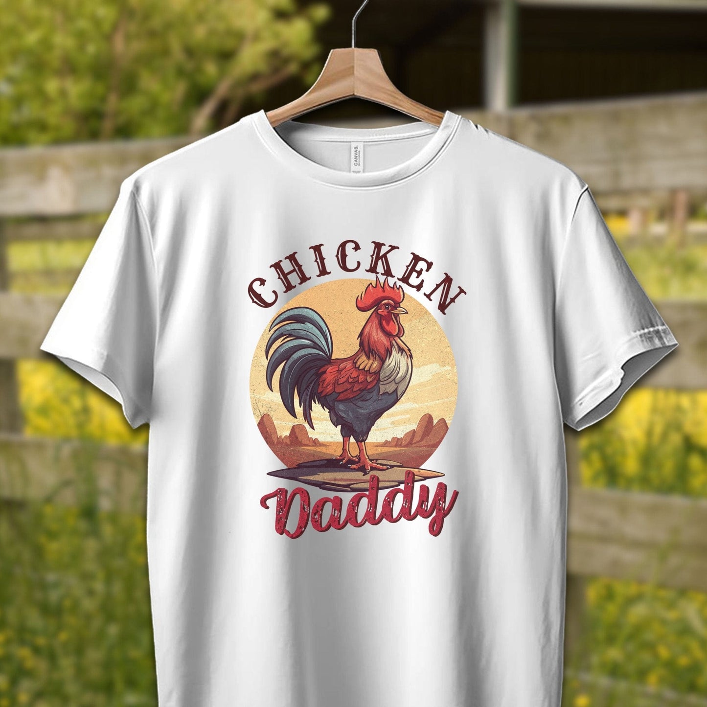 Mens Shirts Adult T-Shirt / XS / White Chicken Daddy Rooster Shirt